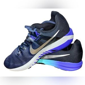 Nike Womens Air Zoom Structure 21 904701-401 Blue Running Shoes Sneakers Size 11